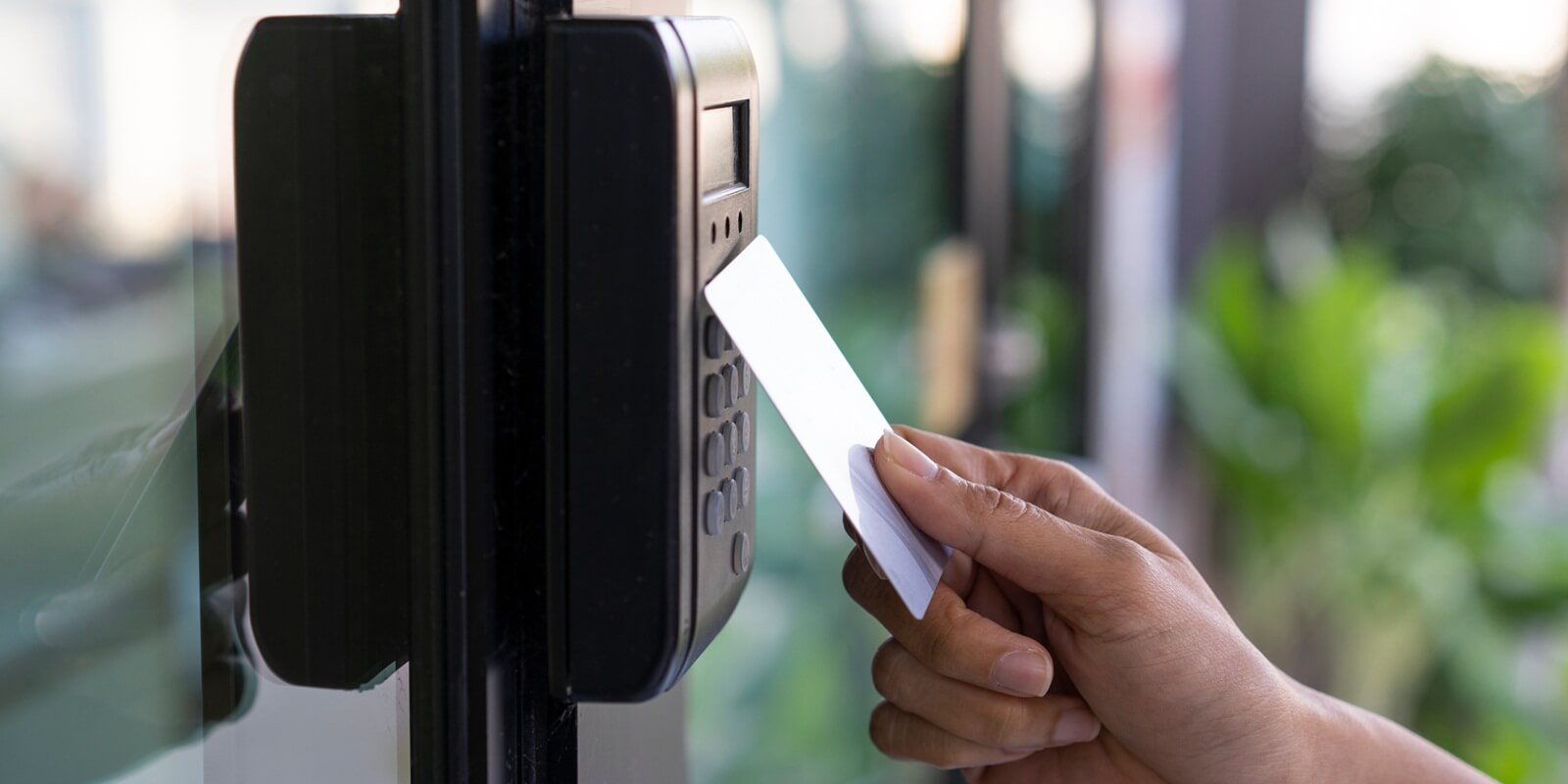 fingerprint and access control to open the door in a office building